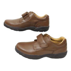 Dr Comfort William Diabetic Shoes Mens 10 W Chestnut Brown Slip On Strap Loafer